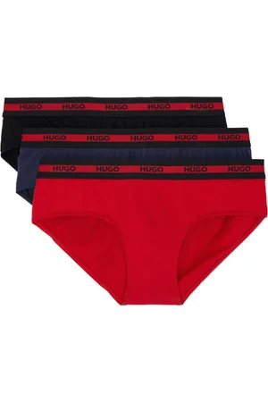 HUGO - Three-pack of briefs in microfibre with lace trim