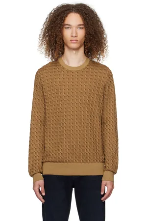 DOLCE & GABBANA With collar Rib Knit Sweater (Jumper) Brown 46