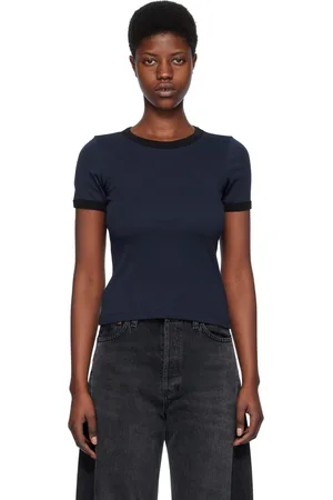 Navy May square-neck organic-cotton cami top, FLORE FLORE