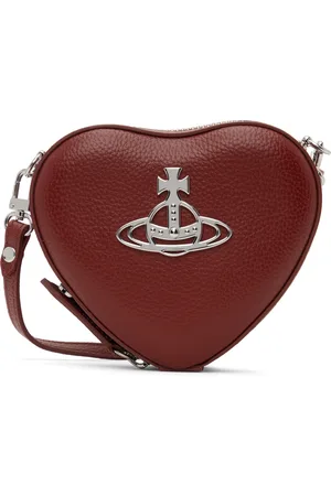 Vivienne Westwood Purple Shiny Mini Heart Crossbody Bag