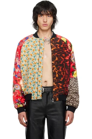 DOLCE&GABBANA Printed silk-twill bomber jacket