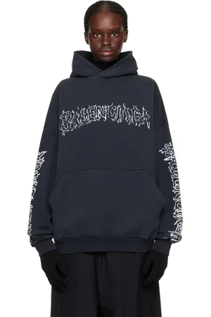 Balenciaga Paris Tropical cotton hoodie - Black