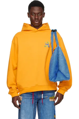 Marni Dripping-print cotton hoodie - Orange