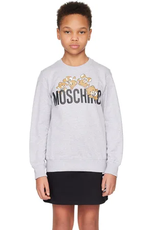 Moschino Kids Teddy Bear-motif glitter-detail sweatshirt - White