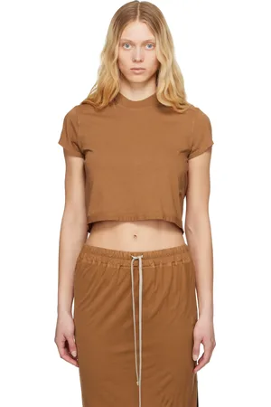 Rick Owens Orange Hollywood Cropped Small Level T-shirt