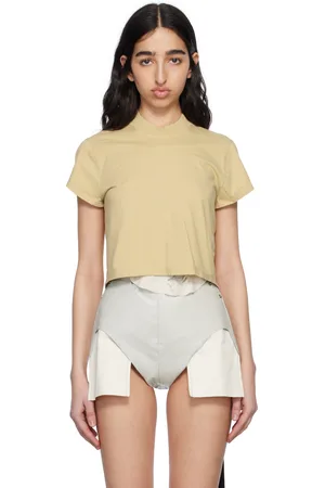 Rick Owens Beige Hollywood Cropped Small Level T-shirt