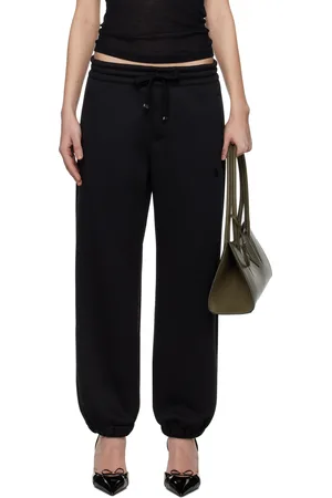 Alexander McQueen Black Embroidered Skull Lounge Pants