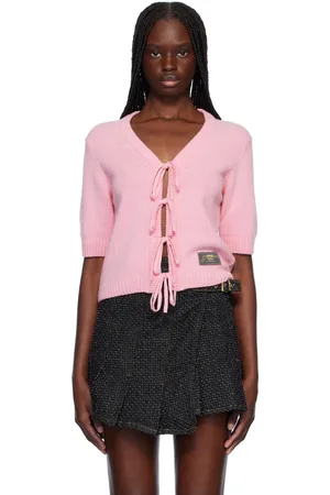 Ganni Pink Future Wool Mix Cardigan