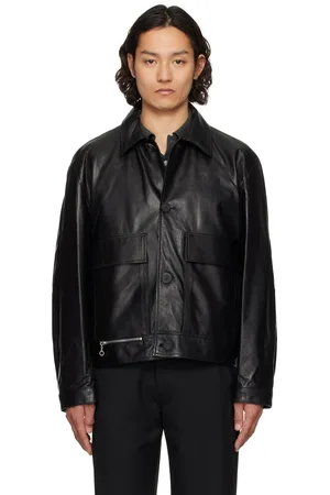 Solid Black Leather Jacket