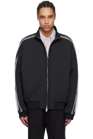 WOOYOUNGMI Navy Knit Detail Track Jacket