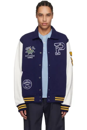 Ralph Lauren Blue Fleece Varsity Jacket