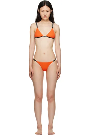 Heron Preston Orange Woven Bikini