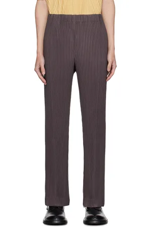 Issey Miyake Purple Pleats Bottoms 1 Trousers