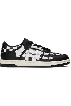 AMIRI Kids Black & White Checkered Skel Top Low Sneakers