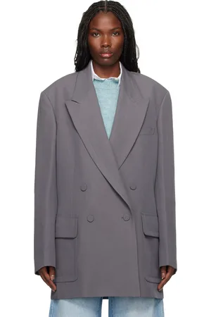 DRIES VAN NOTEN Taupe Wool Blazer