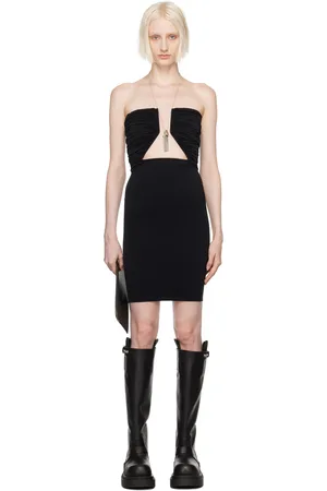 Rick Owens Black Porterville Prong Minidress