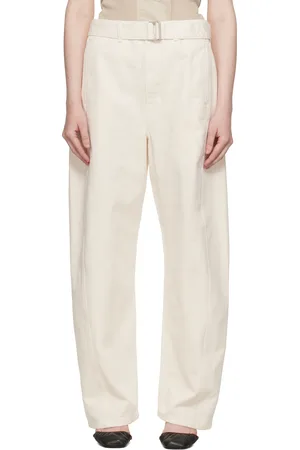 LEMAIRE Off-White Twisted Belted Jeans