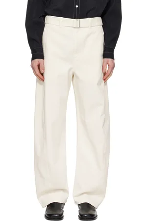LEMAIRE Off-White Twisted Belted Jeans