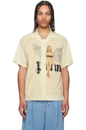 Palm Angels Off-White Pin Up Bowling Shirt
