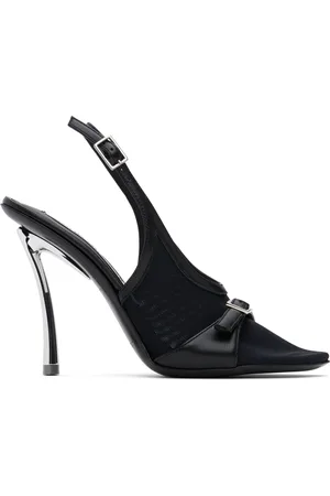 Acne Studios Black Mesh Slingback Heels