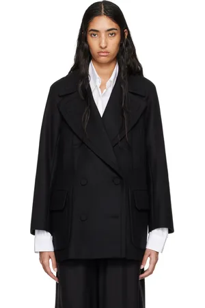 DRIES VAN NOTEN Black Wool Coat
