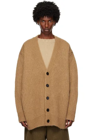 Jil Sander Brown Mohair Cardigan