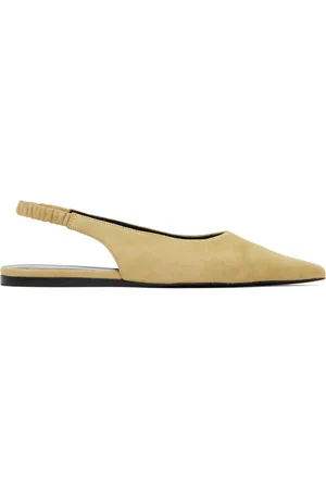 Proenza Schouler Beige Spike Slingback Ballerina Flats