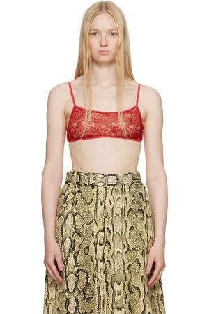 DRIES VAN NOTEN Red Fitted Bralette