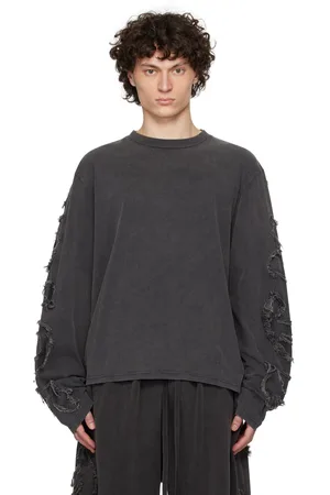 Acne Studios Gray Logo Long Sleeve T-shirt