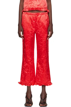 MERYLL ROGGE Creased Satin Trousers
