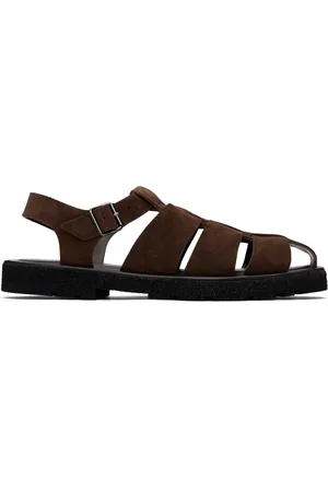 Paul Smith Brown Suede Sandoval Fisherman Sandals