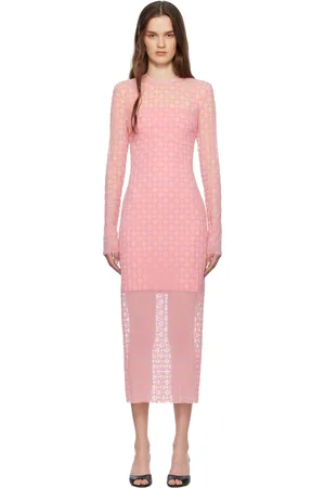 Givenchy Pink Monogram 72 Tulle Midi Dress