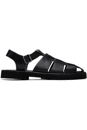 Paul Smith Black Leather Sandoval Fisherman Sandals