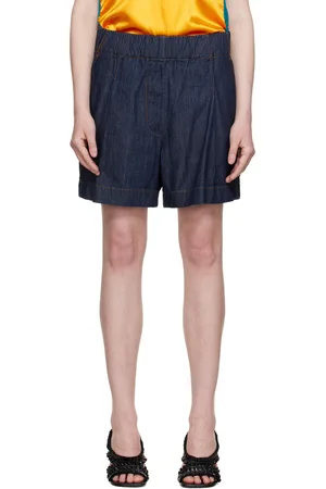 DRIES VAN NOTEN Indigo Wide Denim Shorts