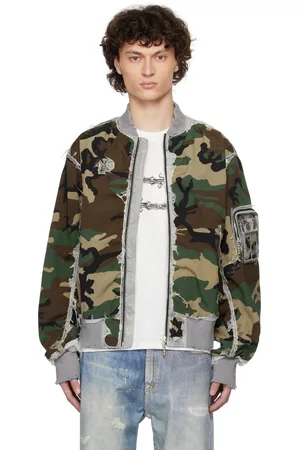 THUG CLUB Khaki Burnt Tango Charlie Bomber Jacket