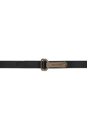 Balenciaga Black Bottle Opener D Ring Belt