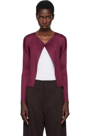 PLEATS PLEASE ISSEY MIYAKE Purple Monthly Colors March Cardigan
