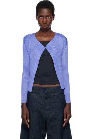 PLEATS PLEASE ISSEY MIYAKE Blue Monthly Colors March Cardigan
