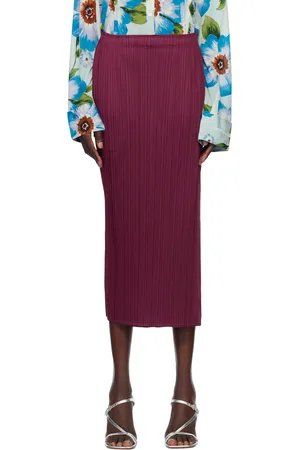 PLEATS PLEASE ISSEY MIYAKE Purple Monthly Colors March Midi Skirt
