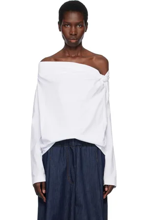 DRIES VAN NOTEN White Off-Shoulder Top