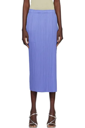 PLEATS PLEASE ISSEY MIYAKE Blue Monthly Colors March Midi Skirt