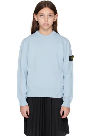 Stone Island Kids Blue Crewneck Sweater
