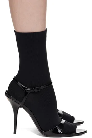 Balenciaga Black Avenue Sock 110 Heeled Sandals