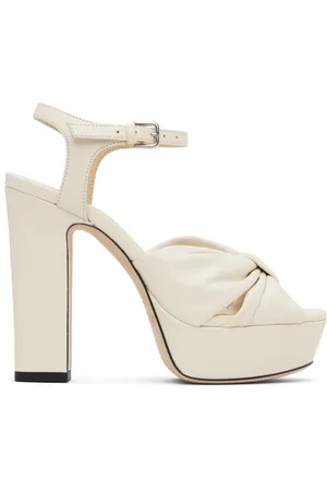 Jimmy Choo Off-White Heloise 120 Heeled Sandals