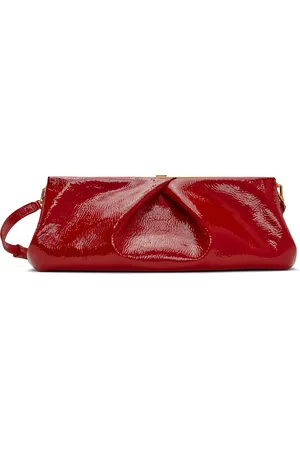 DRIES VAN NOTEN Red Patent Leather Clutch