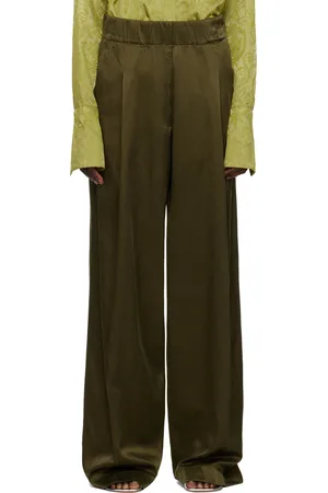 DRIES VAN NOTEN Khaki Elasticated Trousers