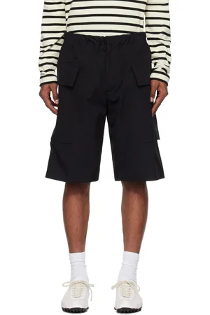 Jil Sander Black Embroidered Logo Cargo Shorts