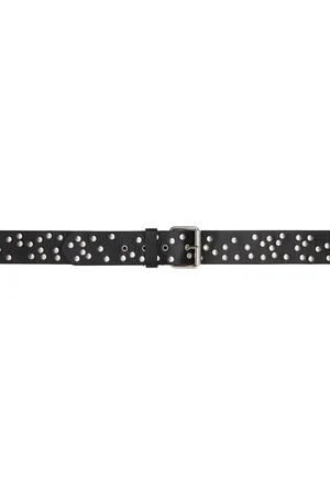 DRIES VAN NOTEN Black Leather Belt