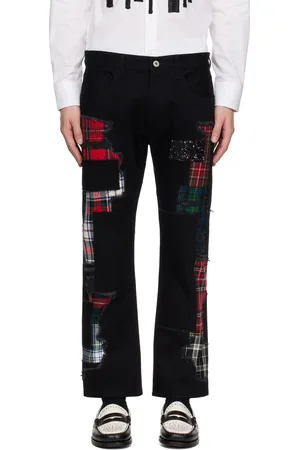 JUNYA WATANABE Black Patchwork Jeans