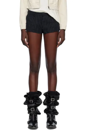 R13 Navy Tailored Micro Shorts
